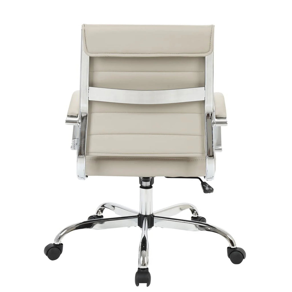 Tan Leatherette Swivel Office Chair Q287