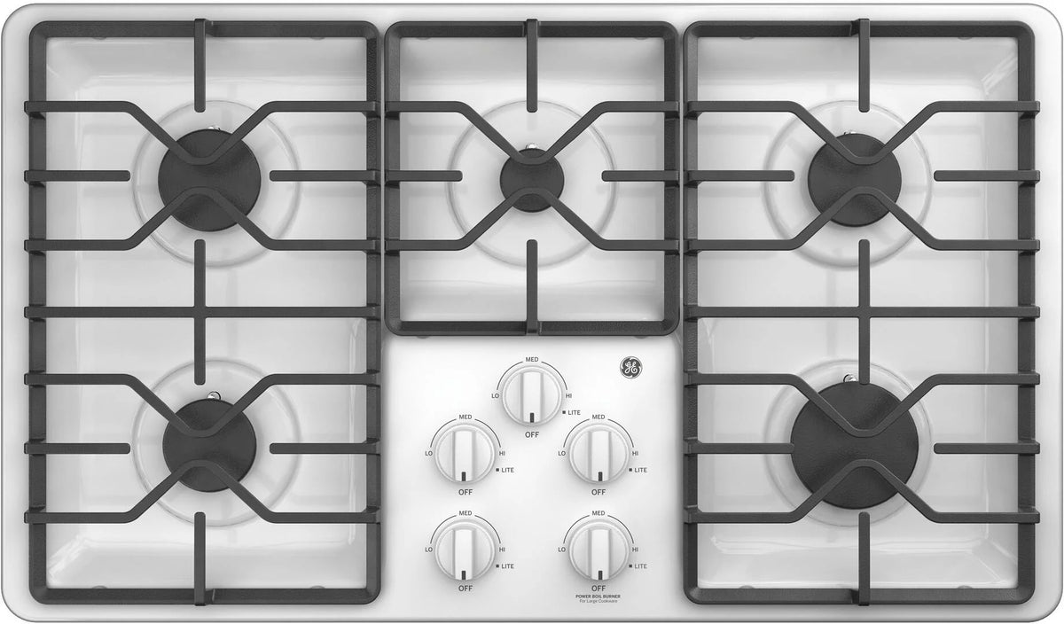 White 36" Gas Cooktop with 5 Sealed Burners C964655
