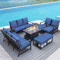 13 Pcs Aluminum Patio Furniture with Fire Pit M833341