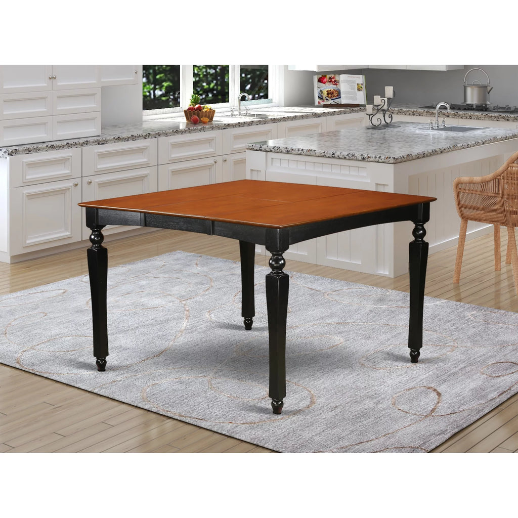 Black 54" Square Counter Height Dining Table with 18" Butterfly Leaf L948