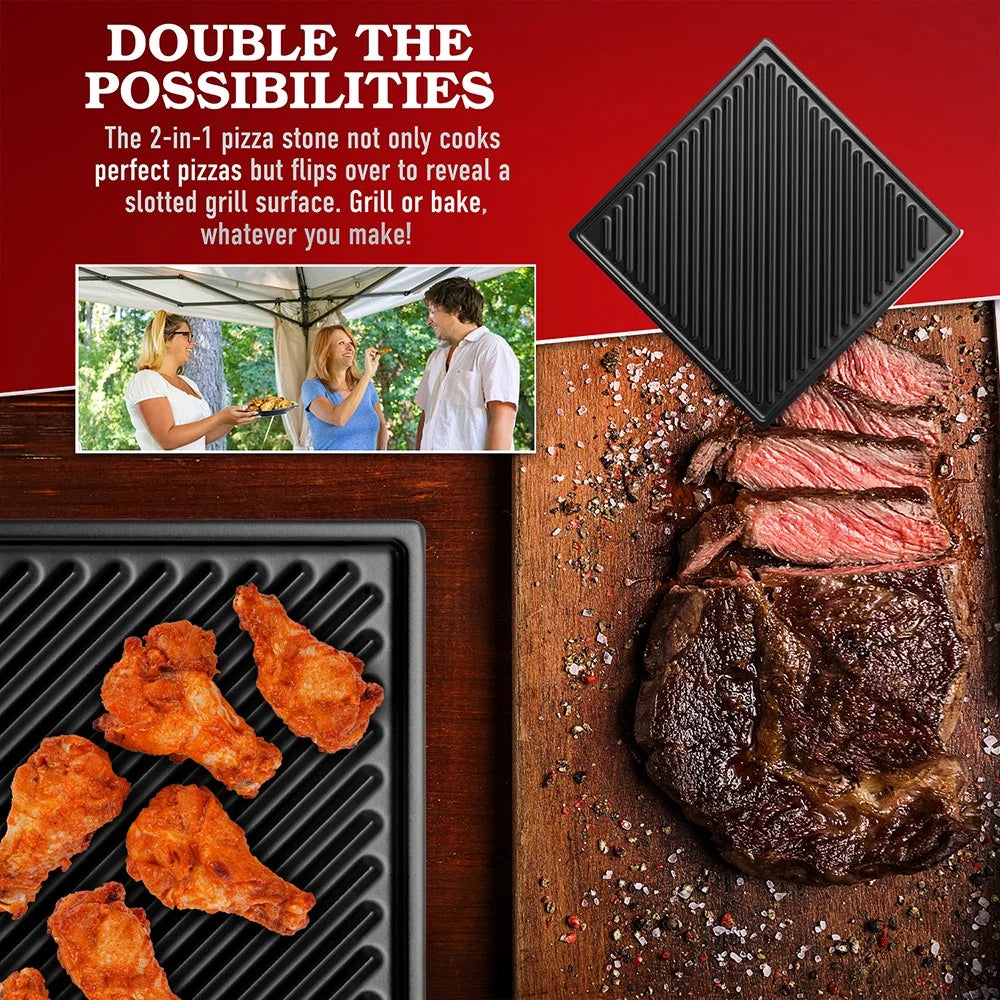 Electric Pizza Oven with 12-Inch Ceramic Stone and Grill B169