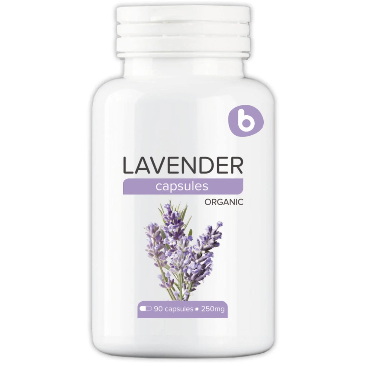 Organic Lavender Capsules 250 mg 90 Vegan caps C591