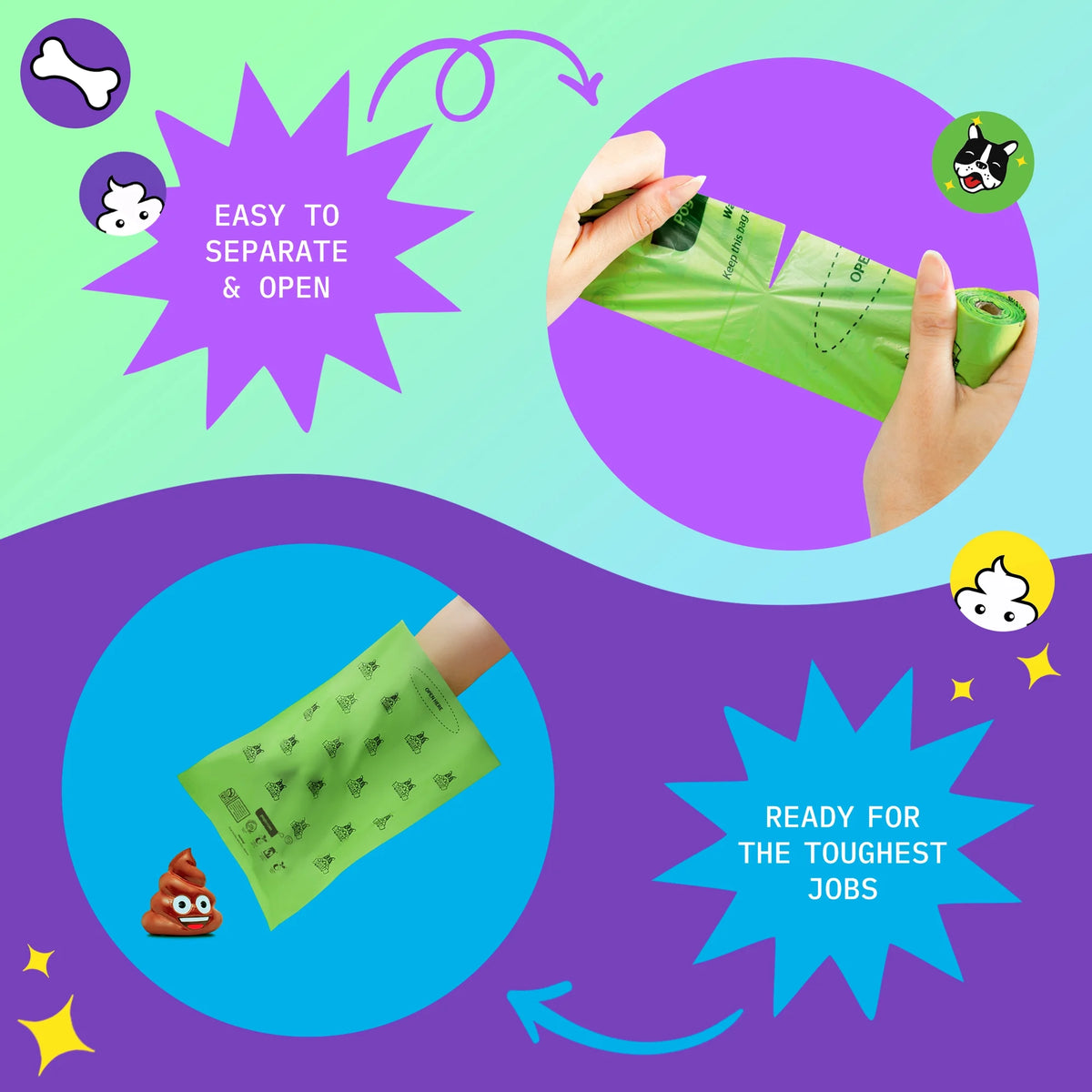 Compostable Extra-Large Waste Bags, 270 Bags E6439