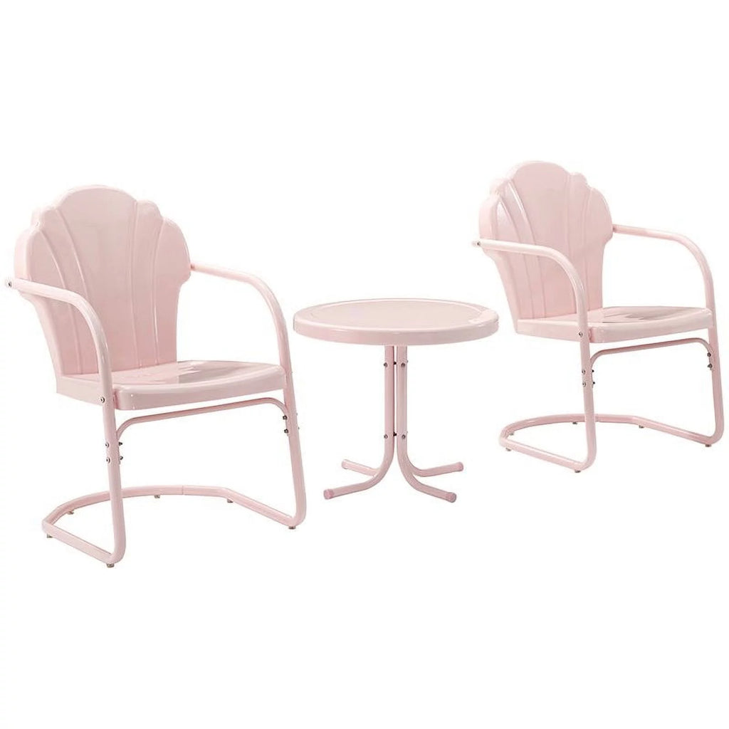 3 Piece Round Metal Patio Conversation Set L234039
