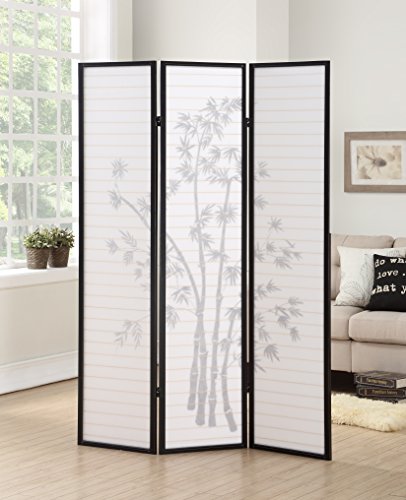 Black 3-Panel Shoji Room Divider Screen I805