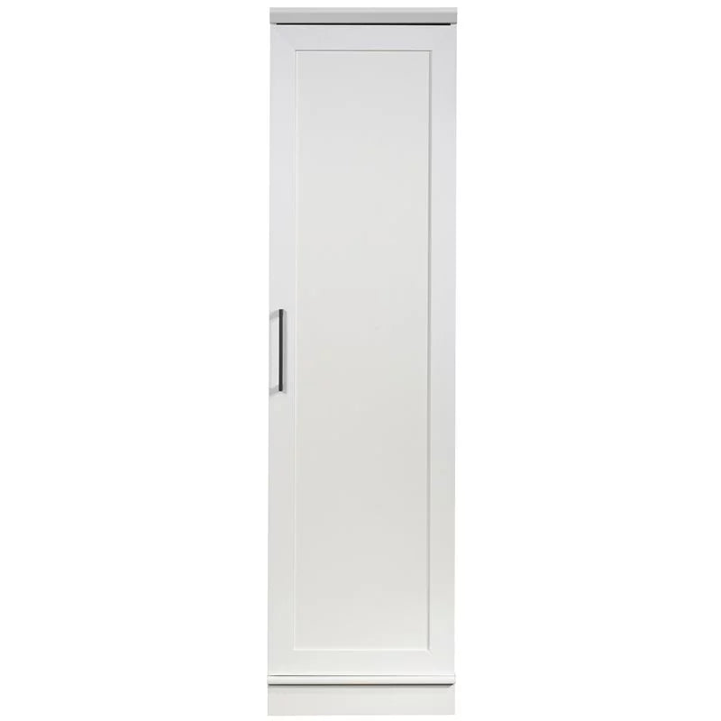 White Engineered Wood Single Door Pantry B5352