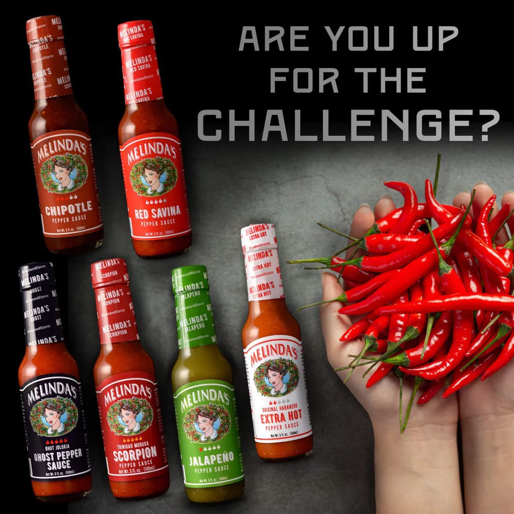 Extra Spicy Gourmet Hot Sauce Gift Set with Variety of Chile Peppers - 5 oz D248