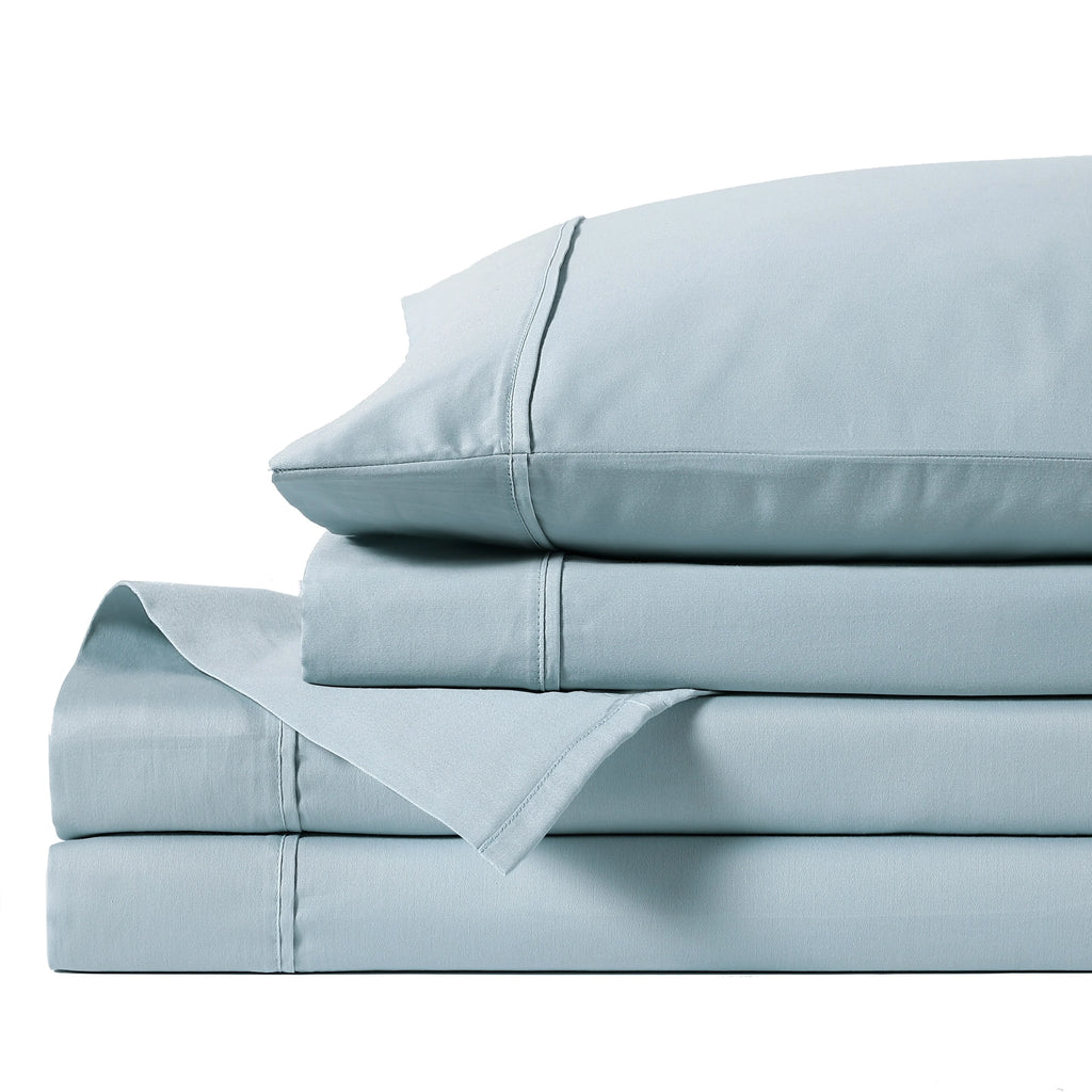 Cotton Sheet Set Queen Blue/Gray H67478