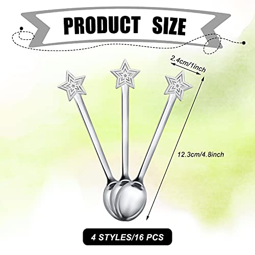 16 Pieces Stainless Steel Stirring Spoon V346
