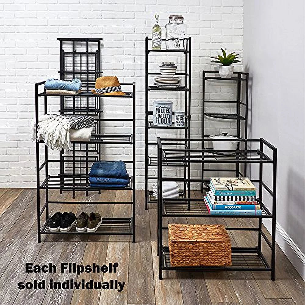 Black 3 Shelves Metal Bookcase X360876