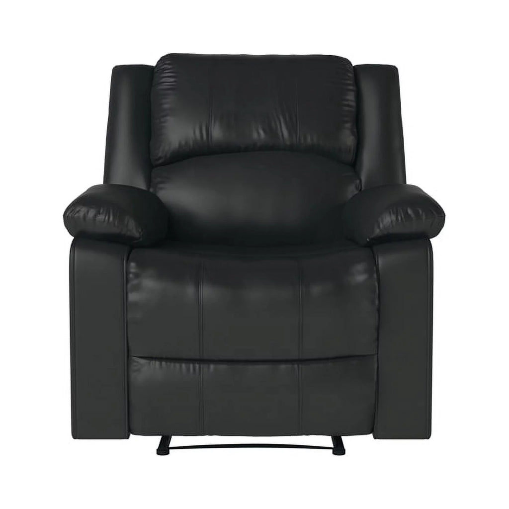 Black Faux Leather Recliner I45009