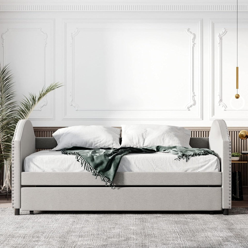 Full Size Upholstered Daybed with Trundle O739164
