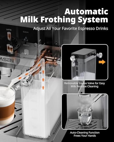 20 Bar Espresso Machine with Milk Frother and Dual Boiler F436650