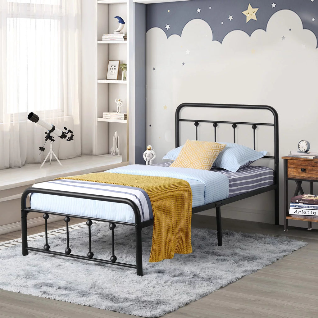 3-Piece Bedroom Set with Metal Bed Frame and 2 Nightstand G5331