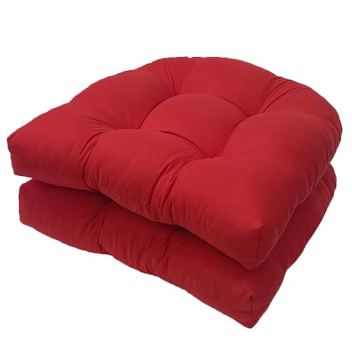 Waterproof Tufted Chair Cushions Set of 2 Black I760688