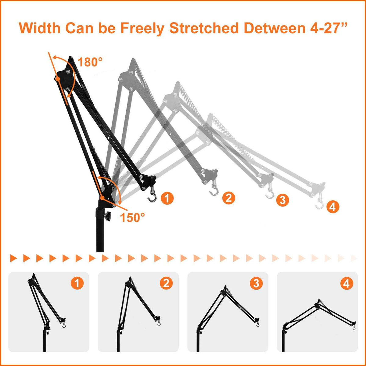 Reptile Dual Lamp Stand with Two Hooks K460896