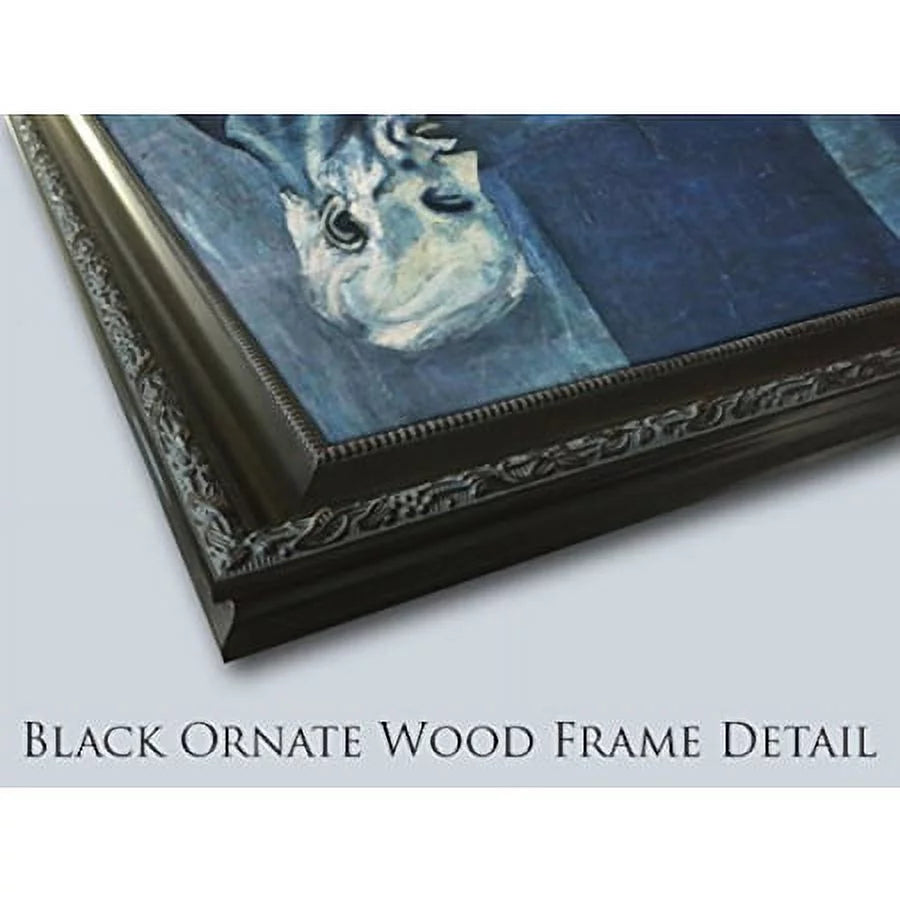 Black Ornate Wood Framed Art Print O393
