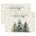 Beige Pine Tree Snowflake Placemats Set of 4 H693399