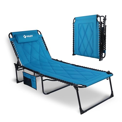 Oversized Padded Foldable Chaise Lounge with Cushion J635705