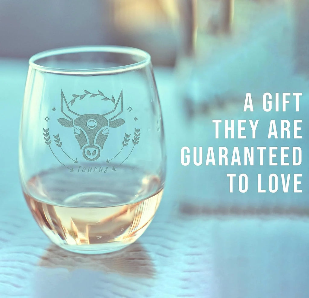 Etched 17Oz Stemless Wine Glass S9104
