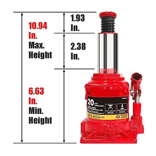4 Ton Hydraulic Bottle Jack with Carrying Case B221610