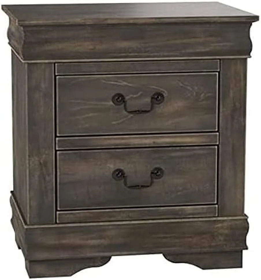 Small Wooden Nightstand with 2 Drawers Q9253