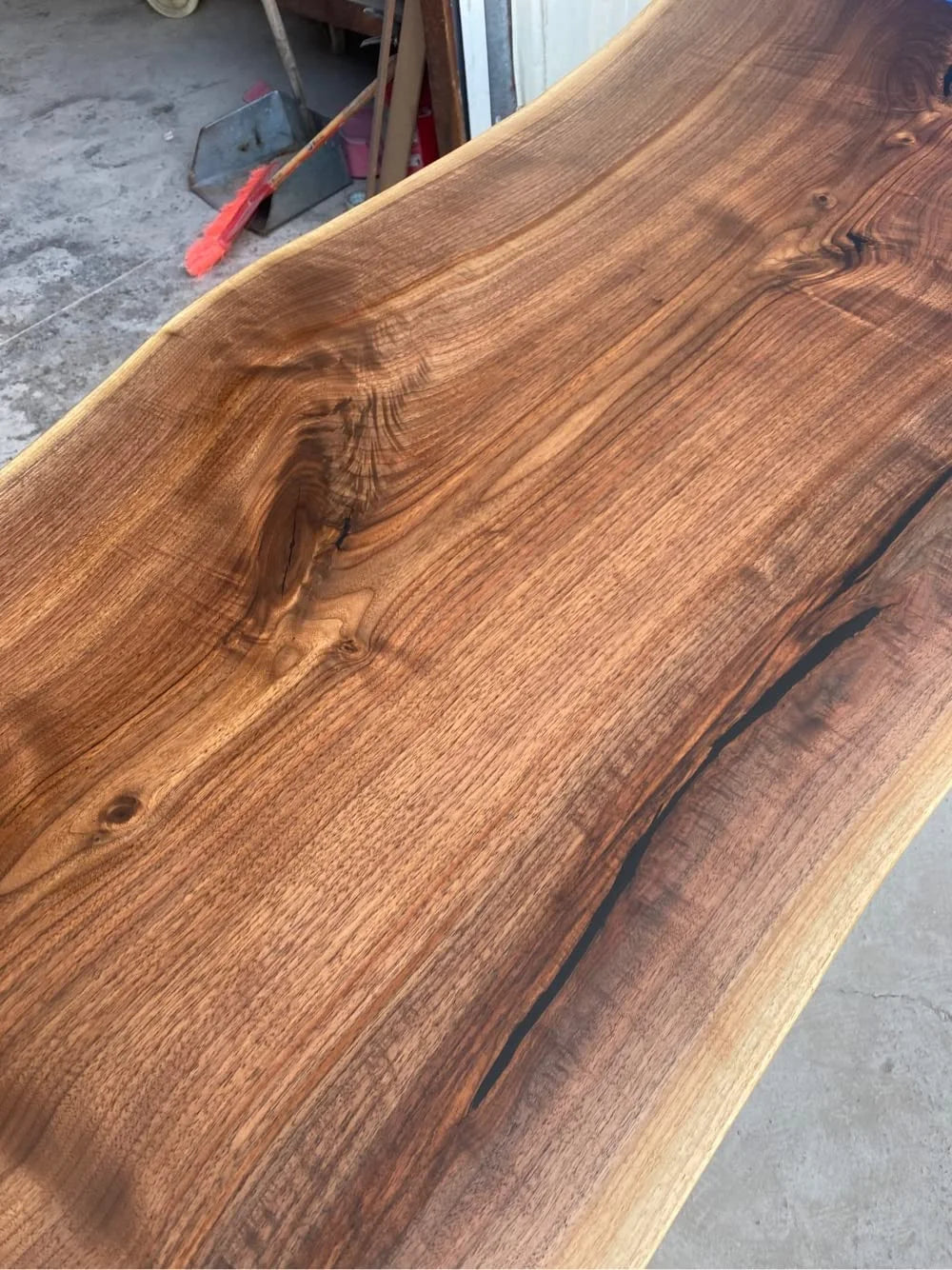Live Edge Black Walnut Wood Slab Table Q2815