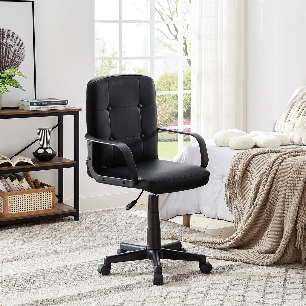 Black Corner Computer Desk & Chair Set K32616