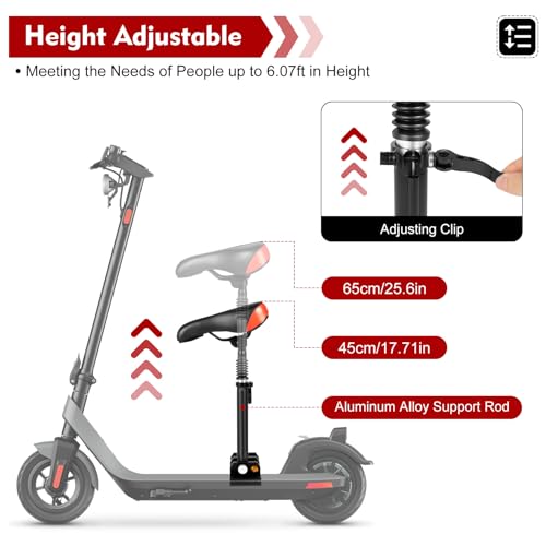 Electric Scooter Seat, Adjustable Saddle Seat with Shock Absorption Foam Cushion Q186726