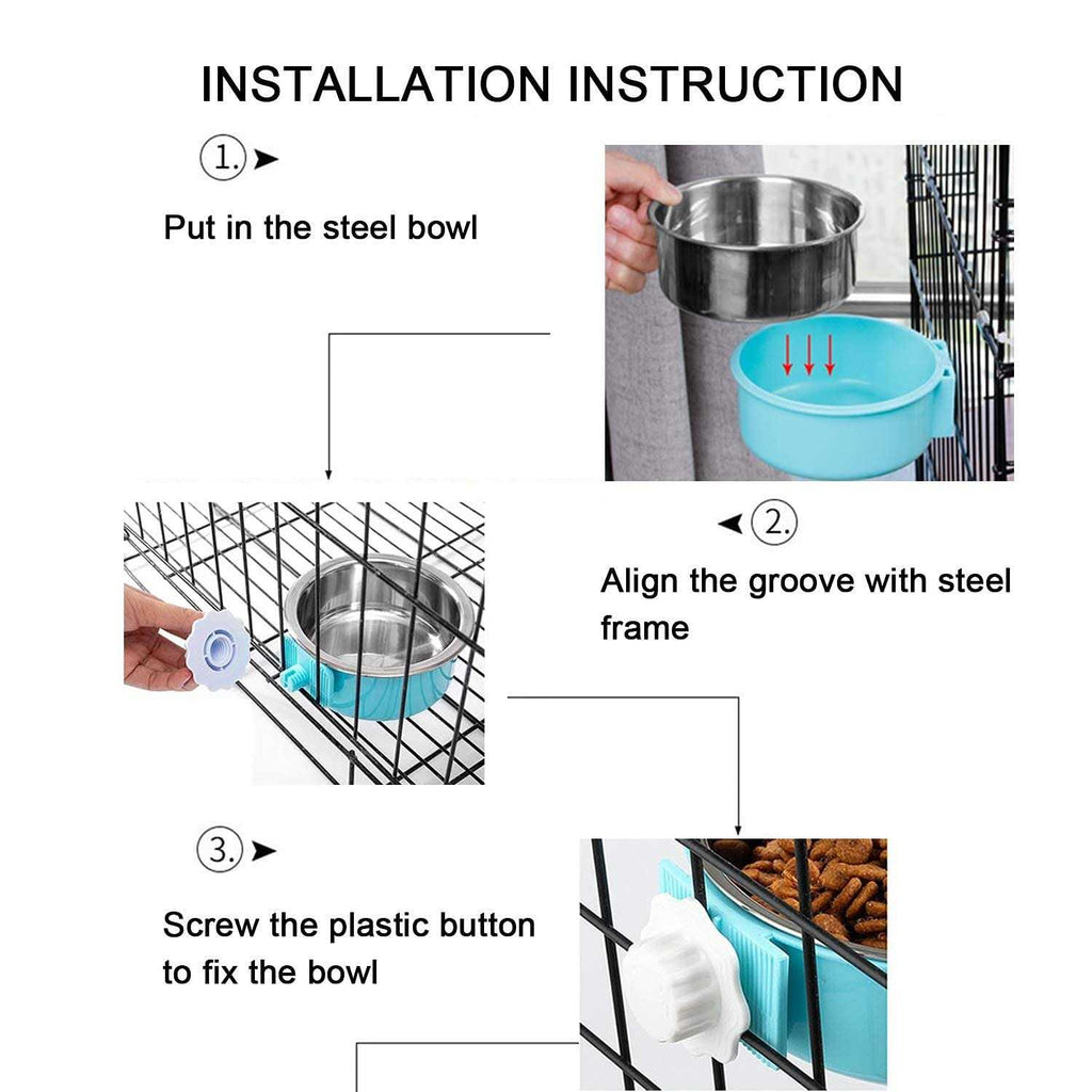 Removable Stainless Steel Dog Crate Bowl S2333
