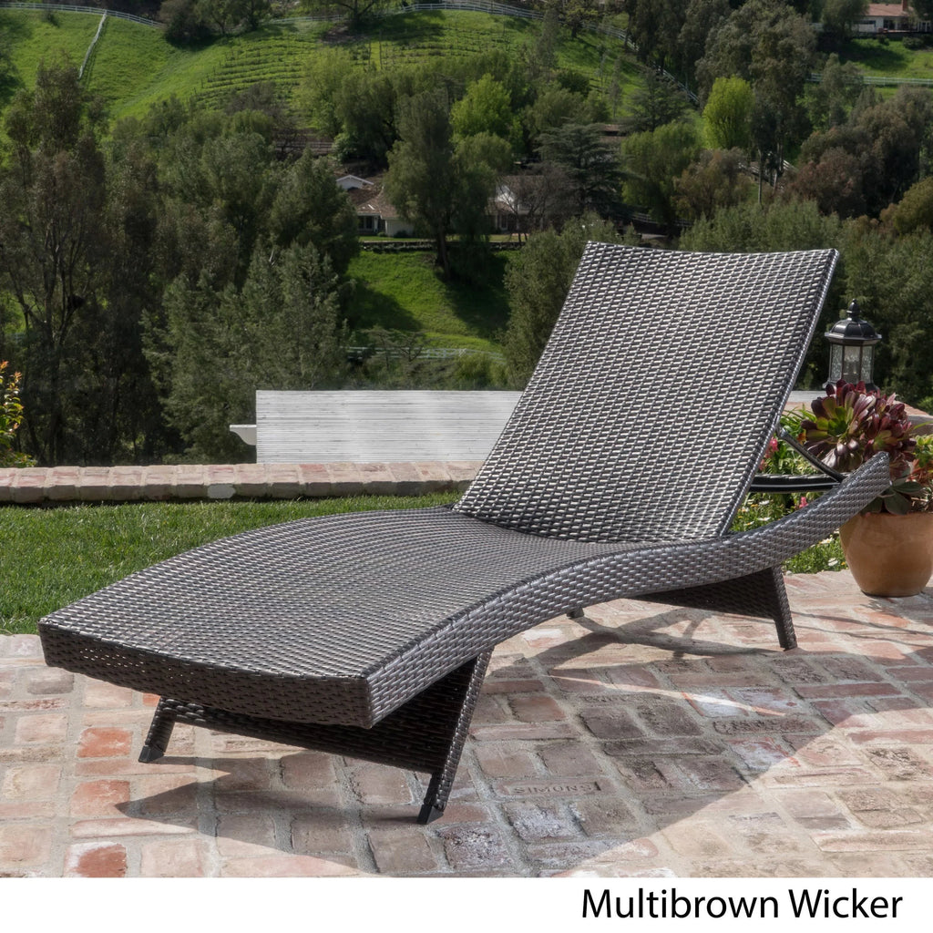 Grey Outdoor Wicker Lounge O992035