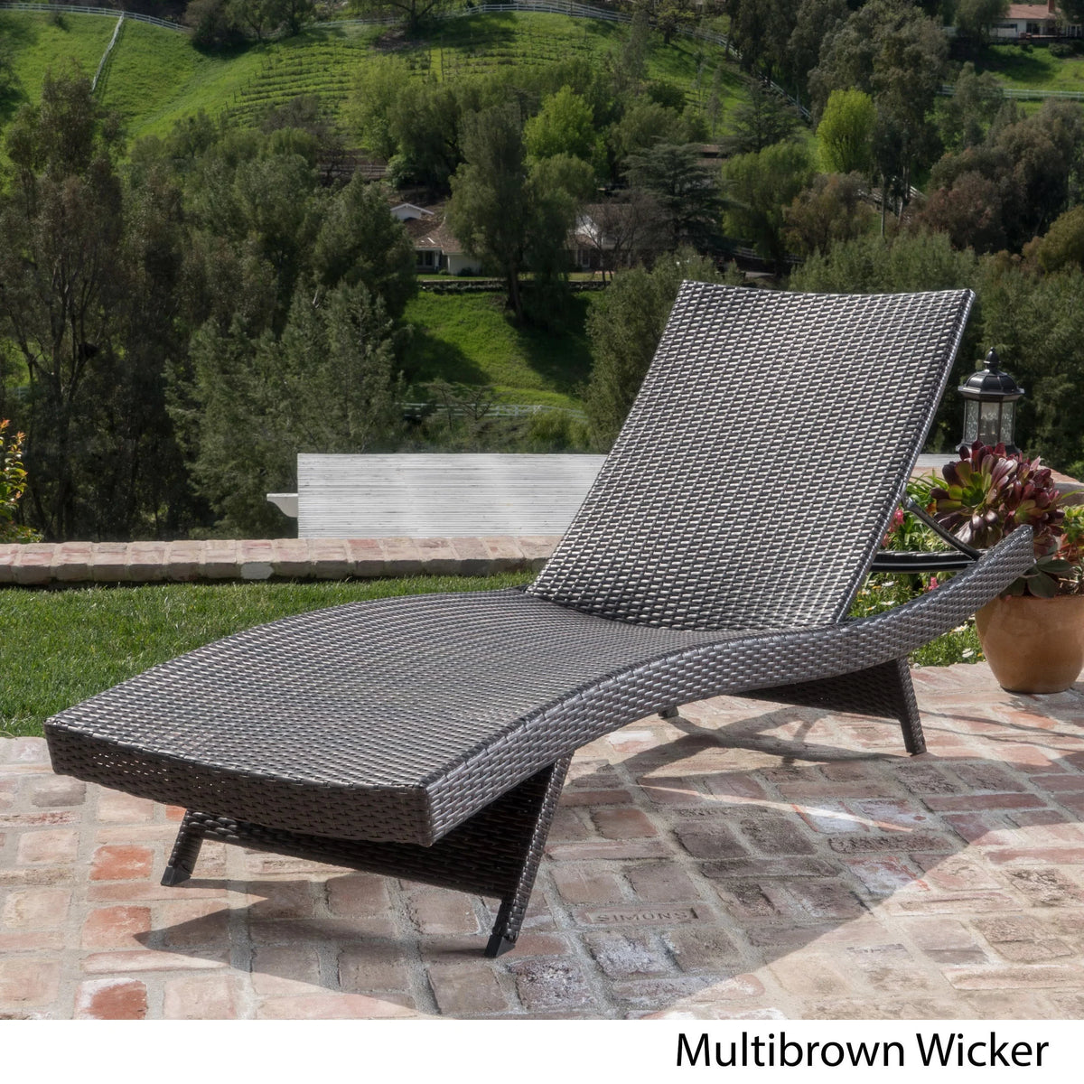 Grey Outdoor Wicker Lounge O992035