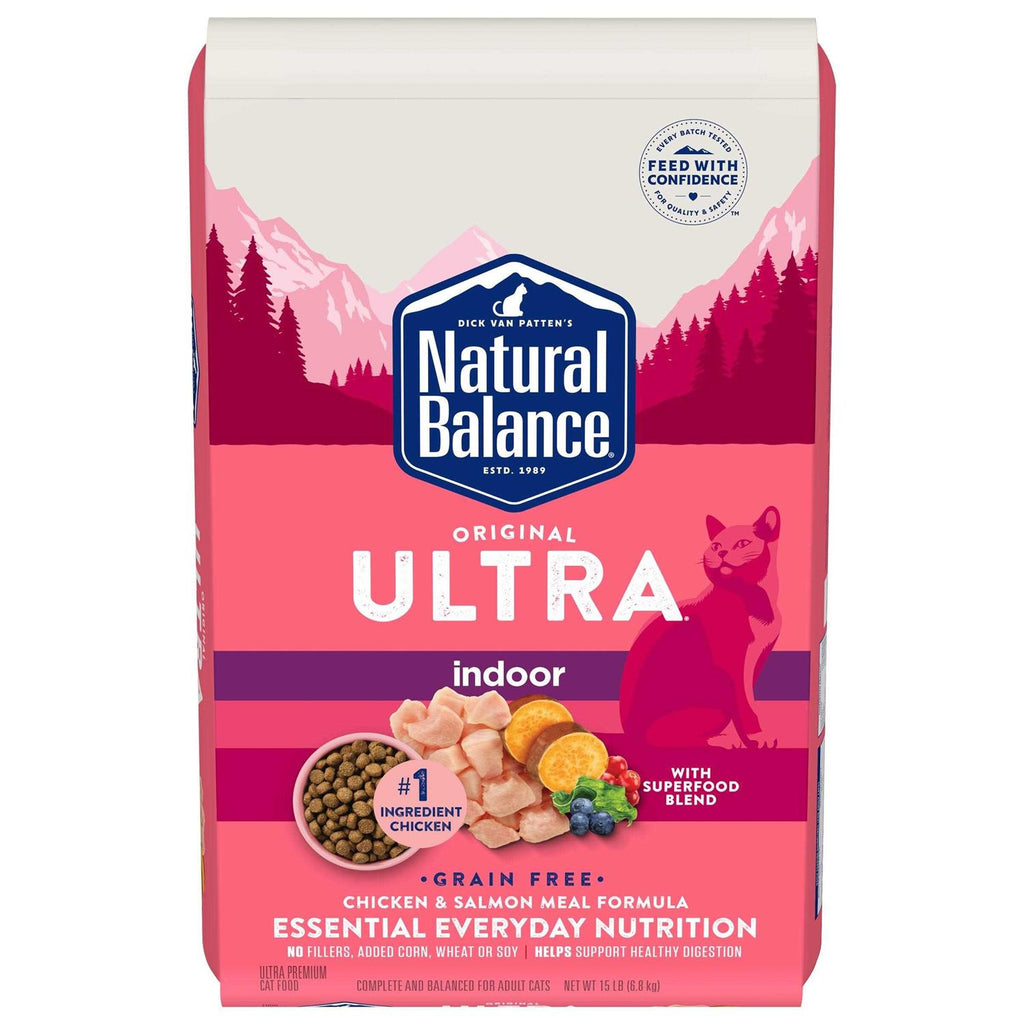 Indoor Chicken & Salmon Meal Dry Cat Food D675455