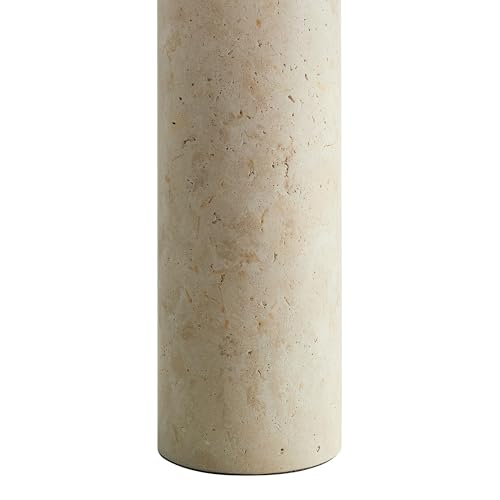 Travertine Stone Pillar Table Lamp U183585